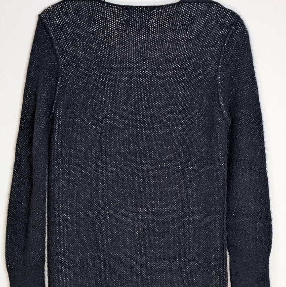 Zara Knit Wool Blend Long Maxi Cardigan Twisted Visible Seam with Zipper Size S - Picture 11 of 16